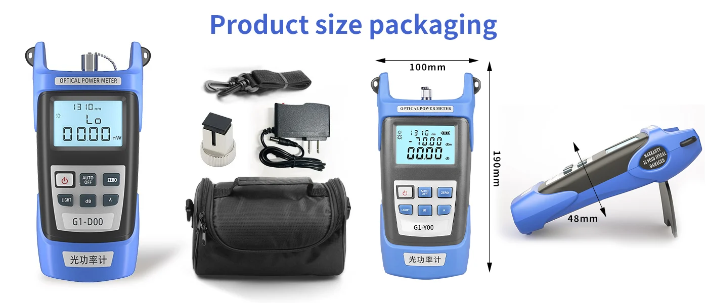 G1 Optical Power Meter dimensions and packaging