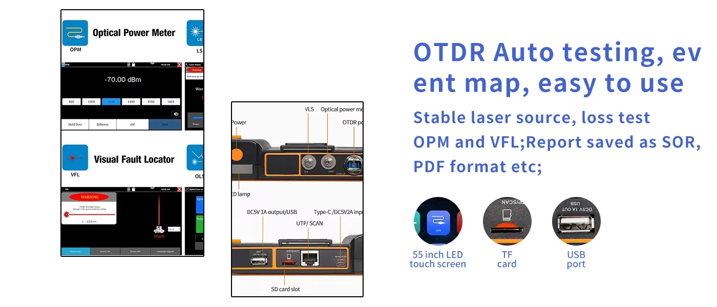 OTDR OT technical specifications