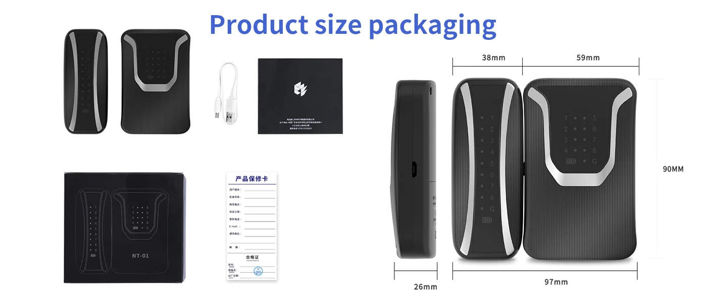 X2 Network Tester dimensions and packaging